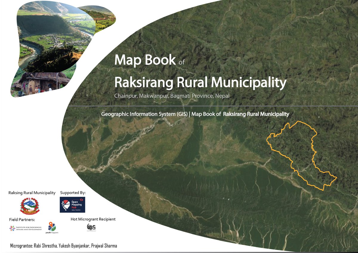 frozenrabi's tweet image. Link: ges.ku.edu.np/ChapangMapbook…
Glad to share with you all our final output of #HOTMicrogrant which is #Mapbook. Thank you everyone who have been part of this incredible project. @hotosm @openmapping_ap @youthmappers @YByanjankar @prajwal