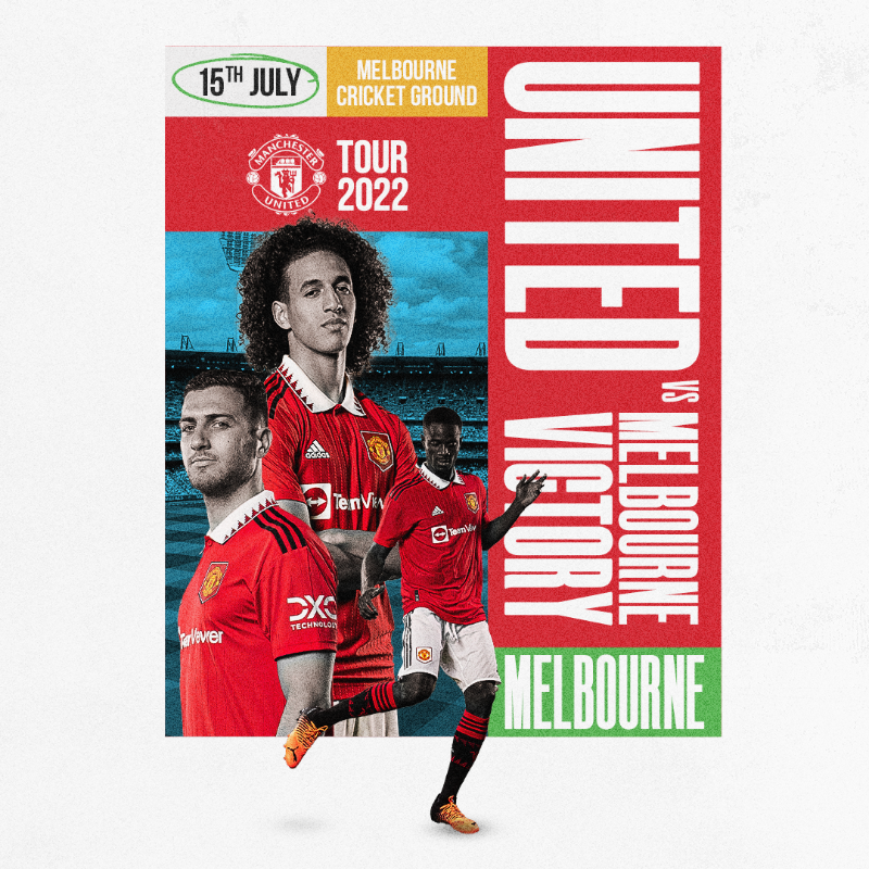 ManUtd's tweet photo. It's matchday in Melbourne! 👊🔴

#MUFC || #MUTOUR22