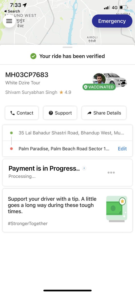 _patilsuraj's tweet photo. @ola_supports I am unable to make payment as the app is stuck on “payment is in Progress” https://t.co/lIuj7oVD6E