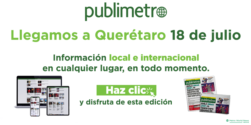 PublimetroMX's tweet photo. ¡Ha llegado el día!
Mañana no te pierdas la primera edición de Publimetro Querétaro. https://t.co/DZjFyfh0bt https://t.co/ddB9C5QRXy