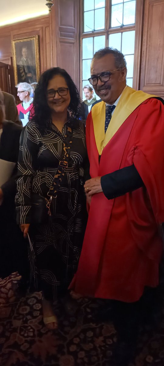 Also receiving his honorary doctorate today from @EdinburghUni is @DrTedros. Such an honour to meet you @RCNFoundation