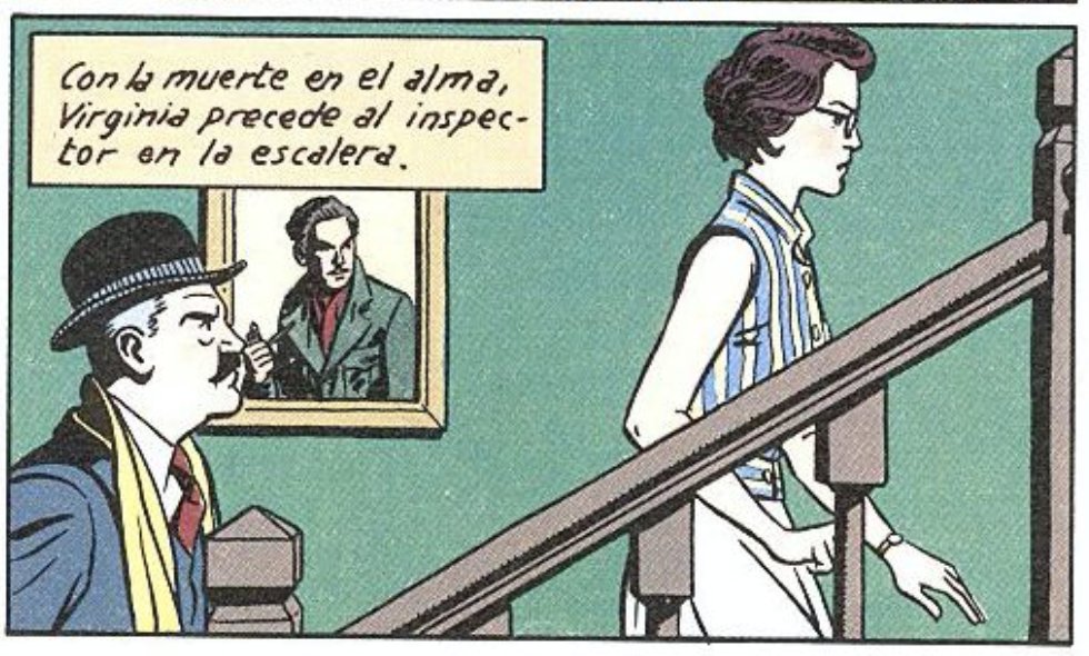HadoqueD's tweet photo. #TedBenoit hace incluso aparecer al actor protagonista #RobertDonat, retratado en esta viñeta. En este retrato que Benoit hizo al mencionado antes #YvesChaland aparece #RobertDonat, pero en el espejo. https://t.co/fxb6m2Us5E