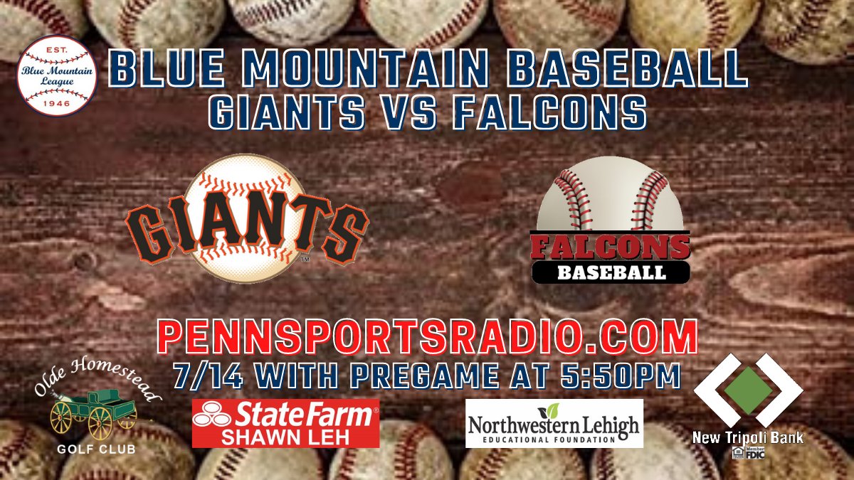 penn_radio's tweet photo. We will be at Richards Field tonight for @BMLScores as the @EastonFalcons host the @NtownGiants 
@tonysibilla has the call on https://t.co/uhtUyU7lv5 https://t.co/8qmmD5HnWM