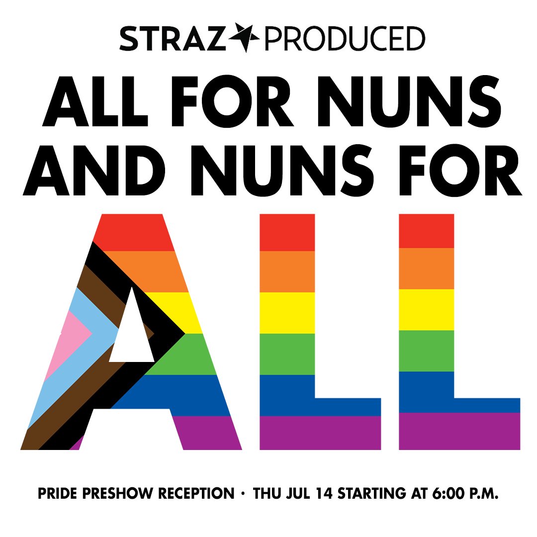 StrazCenter's tweet photo. Coming to see NUNSENSE: A-MEN tonight? Join us for a Pride preshow reception outside of the Jaeb Theater featuring drink specials🍹, music🎵, a photo booth📸, and more! #StrazProduced #NunsenseAmen
🎫: https://t.co/gXKOd12BqD https://t.co/ghQnPZZvl6