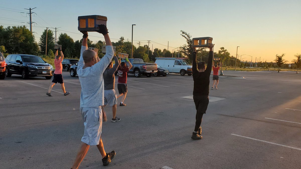 F3TwoWolves's tweet photo. Calvin Klein got back on Q and got back to his sneaky ways. A true OG burner with some bear crawls at the courts followed by a killer circuit on the Ninja course. Finished it with some interval Cusack carries with plenty of PT in between. Strong lead brother! @F3Naperville https://t.co/PNP21Hvwhr