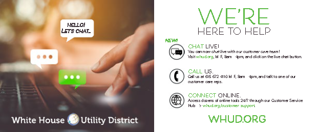 WHUD_H20's tweet photo. We're here to help. Here are a few of the tools at your fingertips:

💬 Live Chat
📱 Phone
🚶‍♀️ Walk-up Window
📥 Email
⚠️ Customer Problem Reporter
🗺️ Outage Map
🔍Service Area Finder
🌐 24/7 All-Access Customer Portal

And you can find ALL of them at https://t.co/yVmSZQIQRU. https://t.co/5GejbV3Y8p