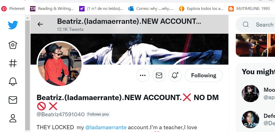 Beatriz65393631's tweet photo. Dear #MJFam I can't log in my own account ⬇️@twitter doesn't accept my email, my tph. number....etc, As long as I won't be able to manage my @Beatriz47591040 account, I will be posting #MJHIStory in this account. I'm trying to follow all of you again from here. Sorry.😟 https://t.co/mrVgJUXQiC