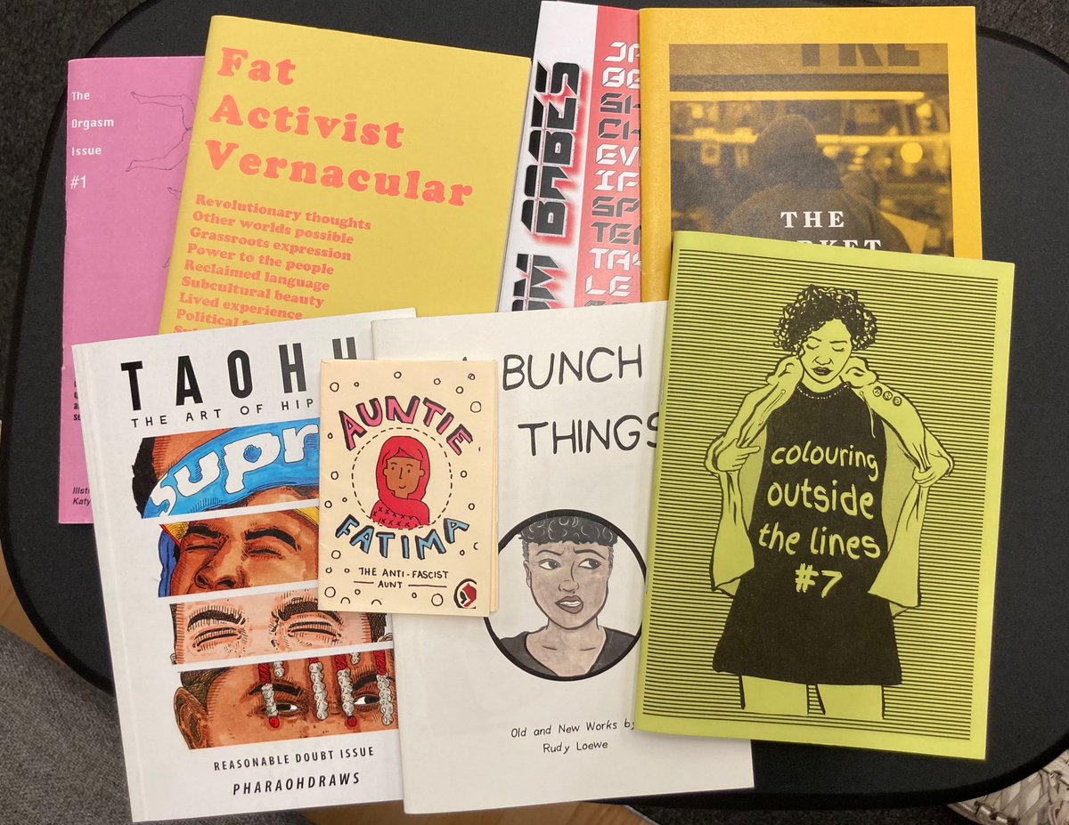 CSM_Library_LZ's tweet image. Happy #InternationalZineLibraryDay! To celebrate we’ve picked out a few of our favourites from the CSM zine collection. 

@LCC_Library @LCF_Library, which are your favourites from your collection?