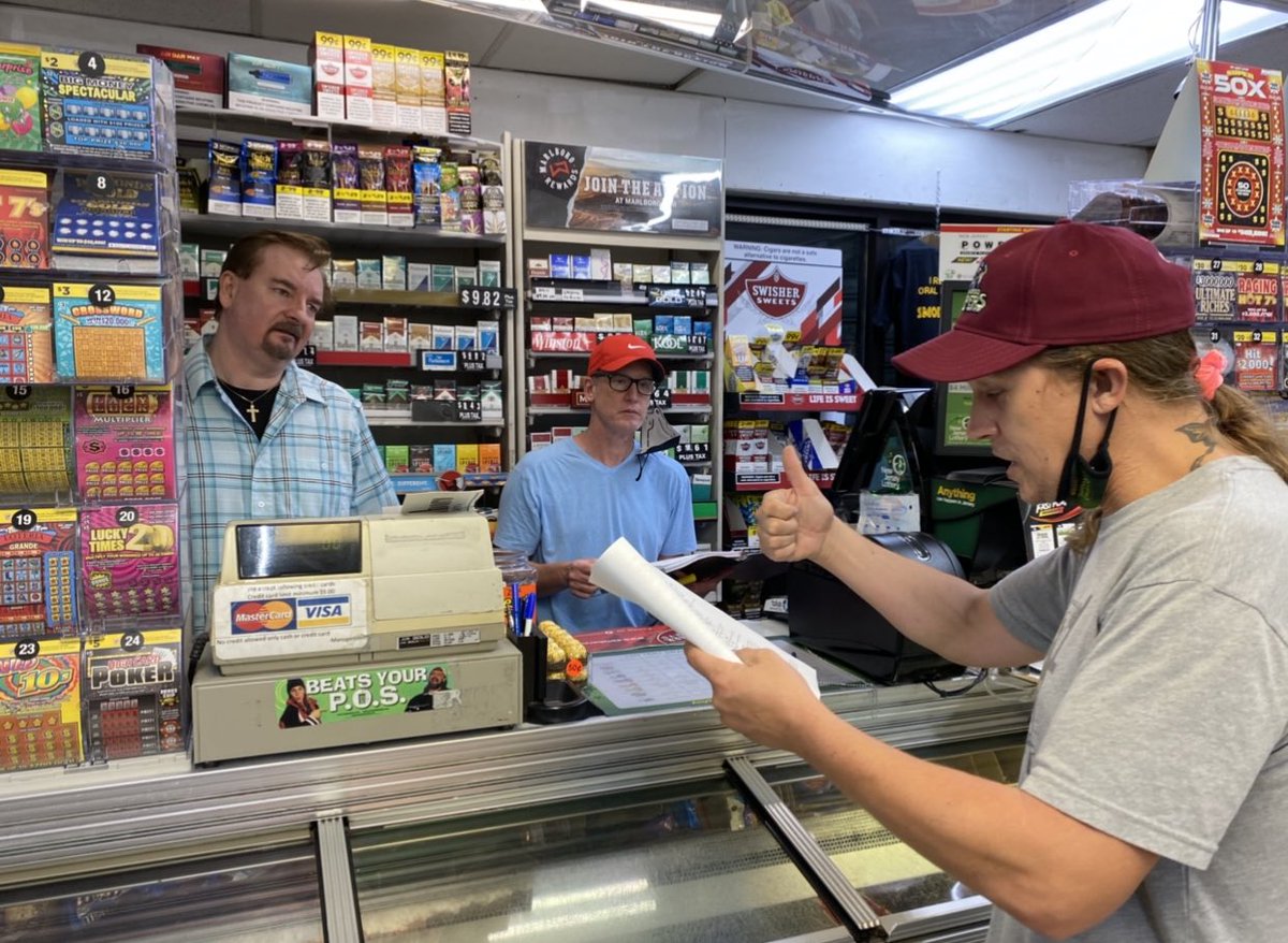 ThatKevinSmith's tweet photo. About a year ago, @LKDPnyc and I brought @BrianCOHalloran, Jeff, Trevor and @JayMewes to Quick Stop for our first on-location blocking rehearsal of the new @ClerksMovie. This September, come revisit the little store that started it all! Get tickets at https://t.co/35pbUmvsJr! https://t.co/DrHjM96O8h