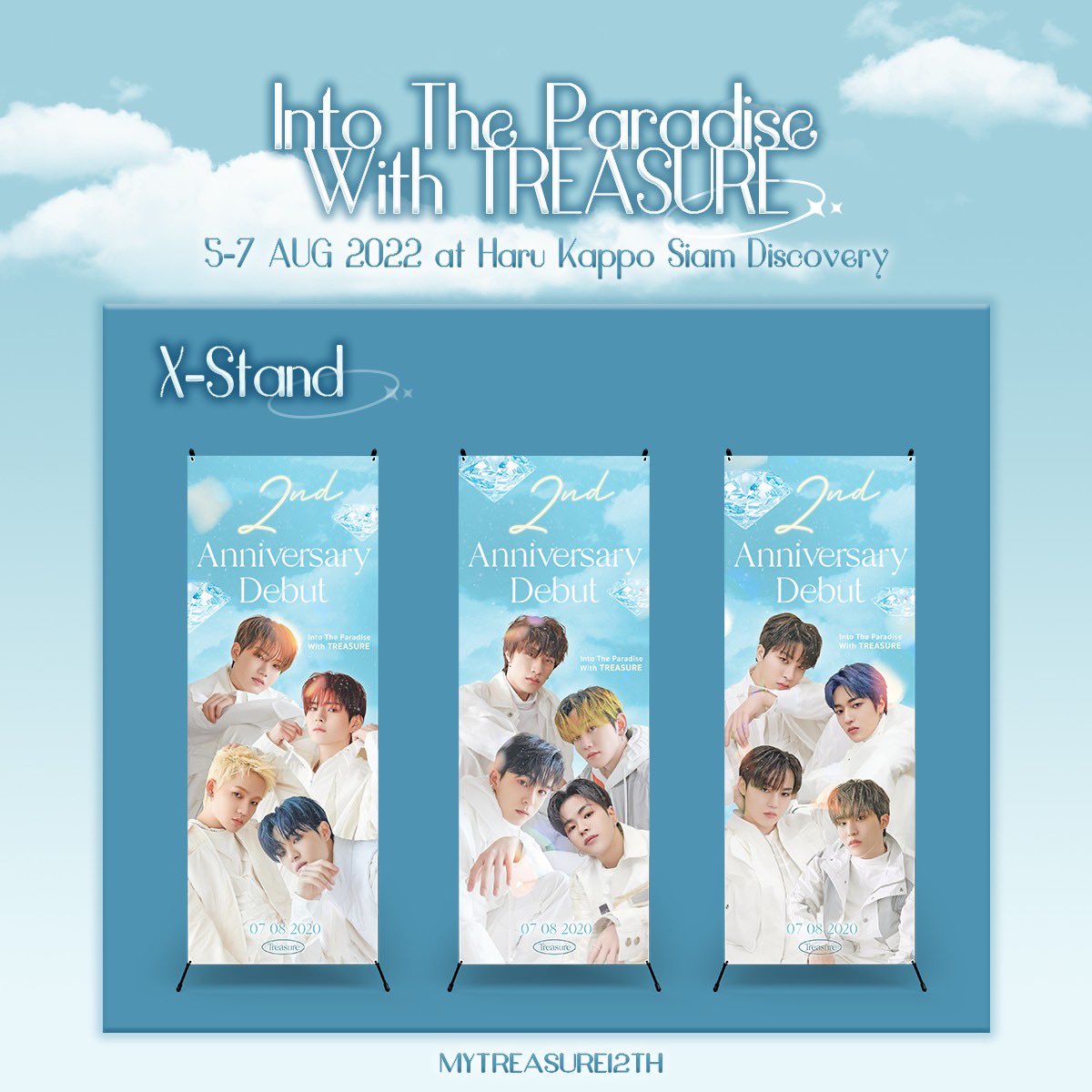 ☁️🪄 𝙿𝚛𝚎𝚟𝚒𝚎𝚠 𝙶𝚒𝚟𝚎 𝙰𝚠𝚊𝚢 🪄☁️

📅 Date : 5-7 August 2022
📍 Location : Haru Kappo ( Siam Discovery Fl.4 )
Detail : forms.gle/agctWnhMA3mST8…

➖หากมีข้อสงสัย สอบถามในDMได้เลยคับ➖

#IntoTheParadiseWithTREASURE 
#TREASURE #트레저 #トレジャー