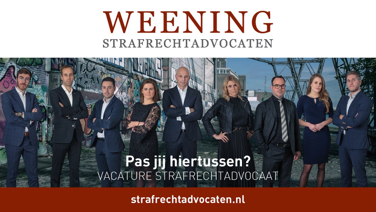 Voor onze landelijke praktijk zijn wij op zoek naar een flexibele, gedreven, juridisch sterke strafrechtadvocaat, bij voorkeur met een commerciële instelling.

Wie zijn wij? Verschillende persoonlijkheden, één team, één passie!

strafrechtadvocaten.nl/info/vacature-…