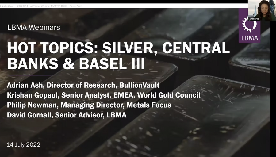 In today’s webinar Krishan Gopaul noted that Q1 2022 had been a very strong quarter, detailing the motivations behind #centralbanks holding #gold. Adrian Ash talked about the impact of #BaselIII rules on gold and much more. Watch the full webinar now - bit.ly/3Ry655N