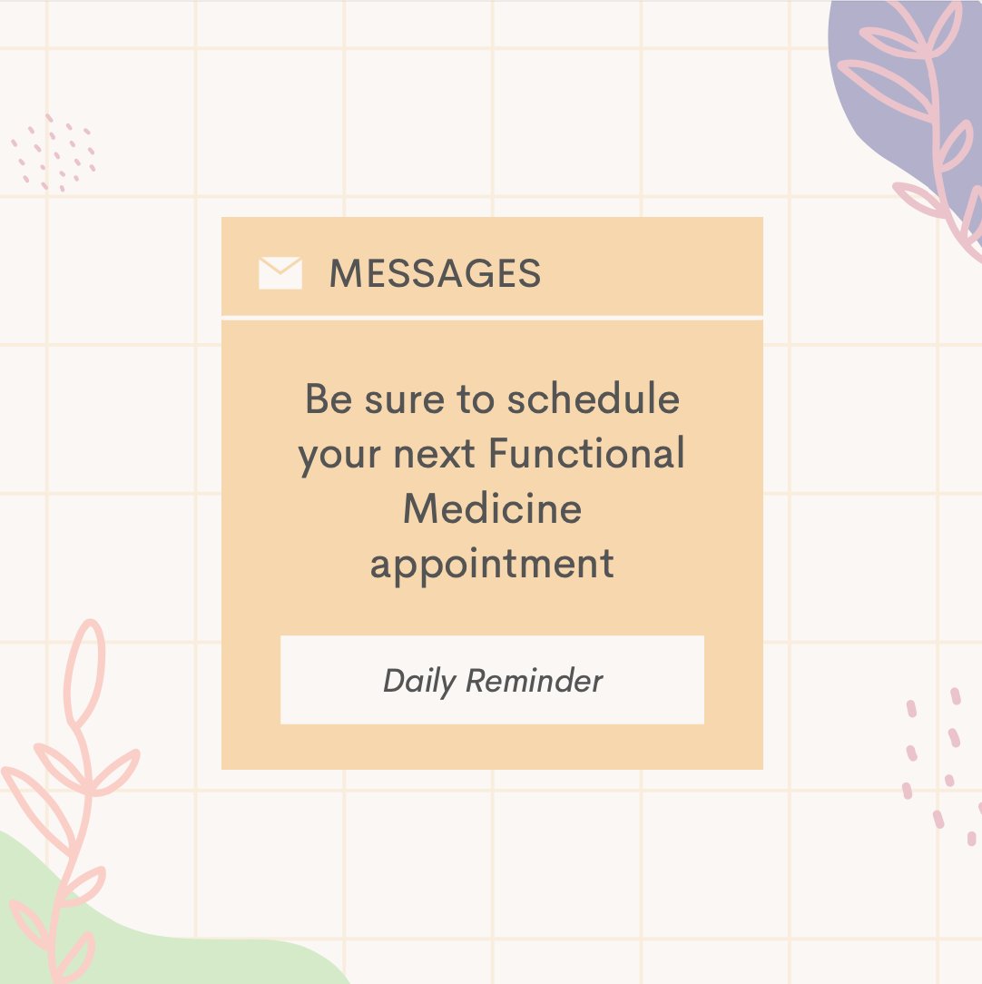 HopeWellnessKS's tweet photo. 💥 Beep💥 don’t forget to schedule your next Functional Medicine appointment. 

#functionalmedicine #rootcause #scheduling #appointment https://t.co/oMI1KSruXz