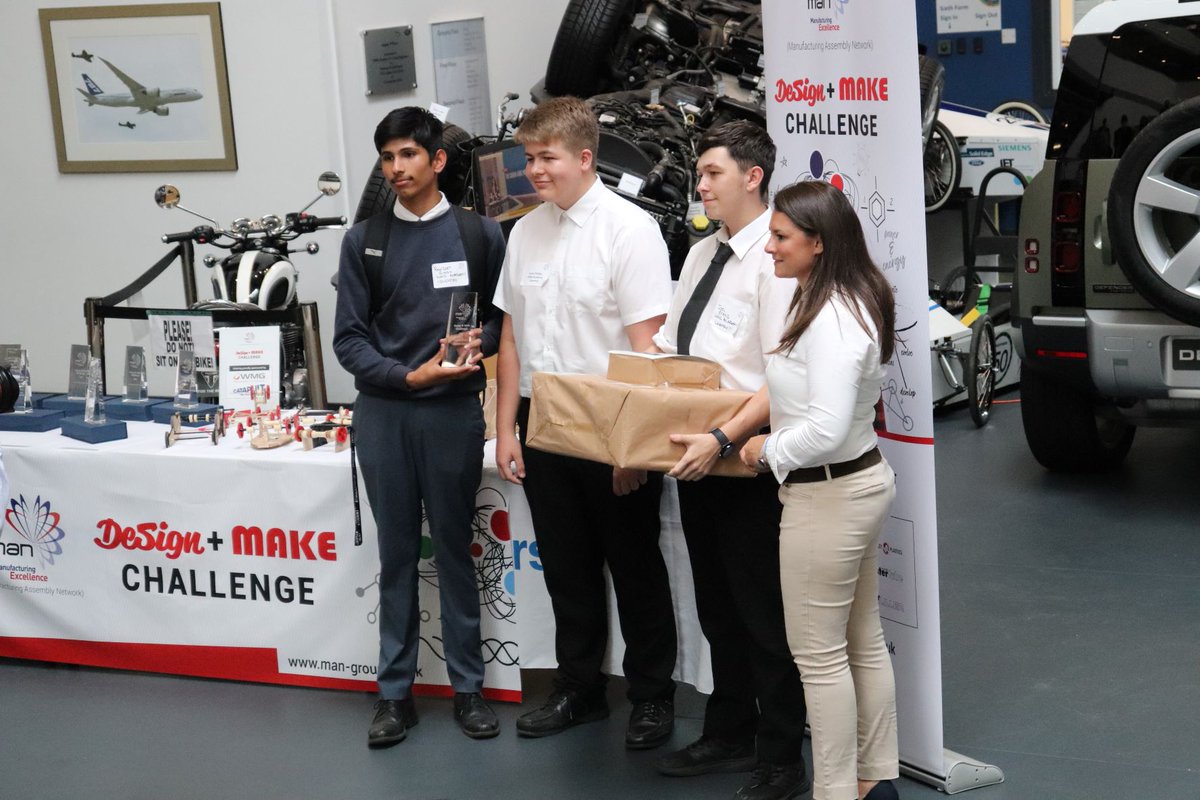 WMGAcademyCov's tweet photo. This we our students won first place in the #DesignMake22 challenge! 

Competing against different schools to build a gravity powered car!

The team won a 3D printer for their amazing work.

A big thanks to the M.A.N. group for organising the event! https://t.co/zLUtBhLiFb