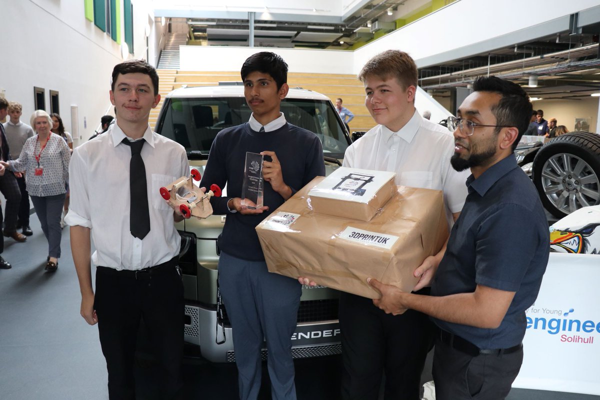 WMGAcademyCov's tweet photo. This we our students won first place in the #DesignMake22 challenge! 

Competing against different schools to build a gravity powered car!

The team won a 3D printer for their amazing work.

A big thanks to the M.A.N. group for organising the event! https://t.co/zLUtBhLiFb