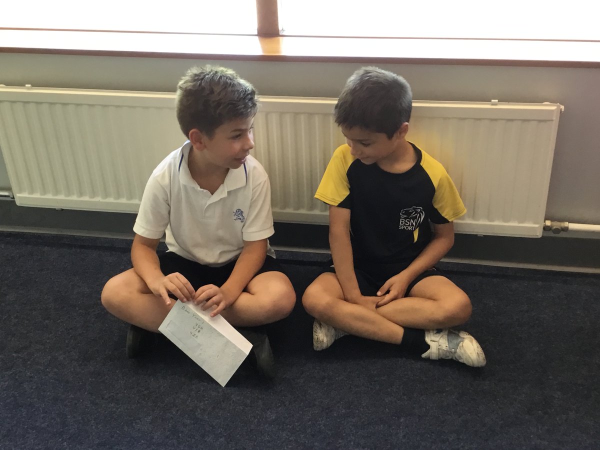 BSNJSV's tweet photo. #JSVYear3 receiving letters from #JSVYear4. Such well written and positive experiences to share. A time to ask and answer questions. https://t.co/Jx4x2aj6zK