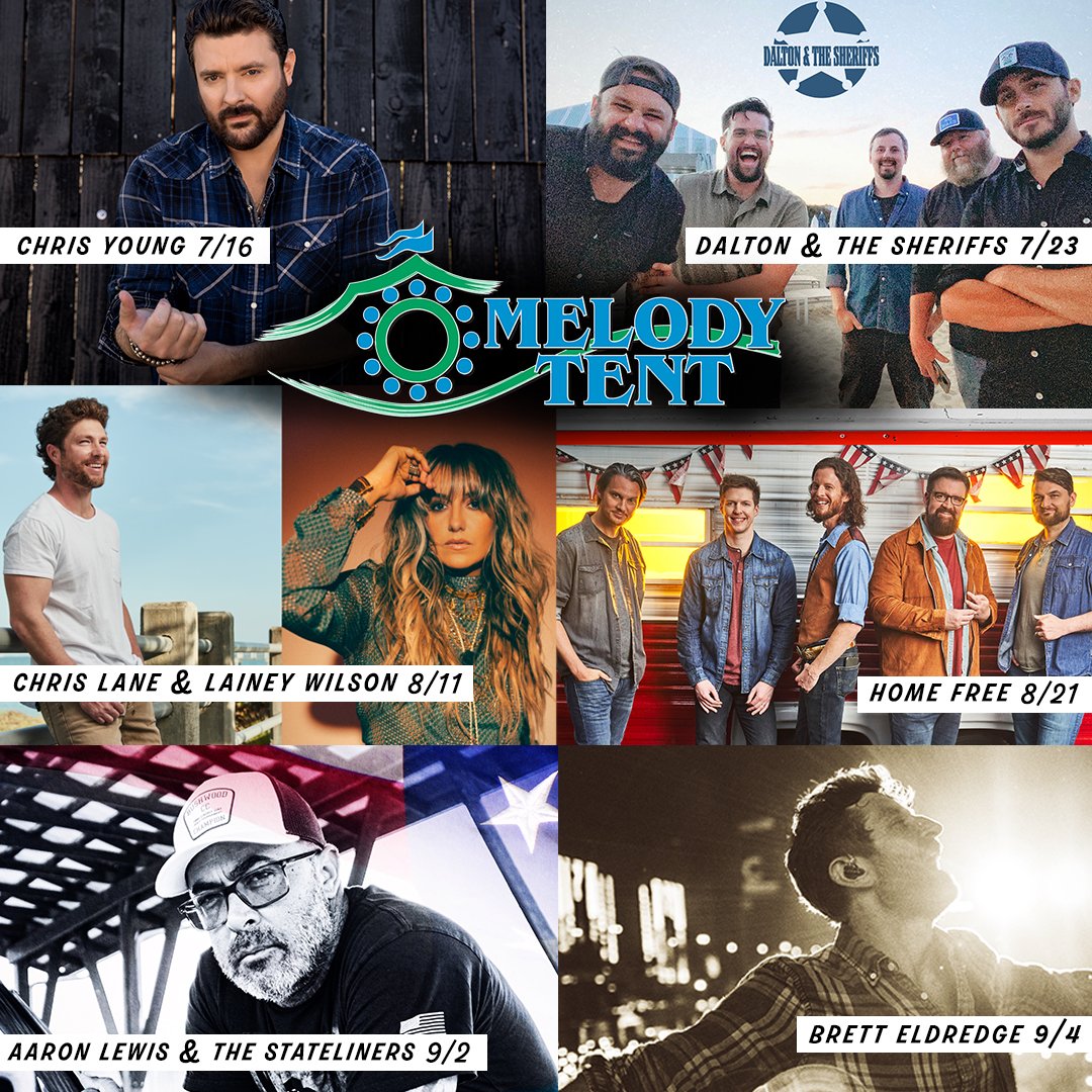 CCMelodyTent's tweet photo. It's definitely a country summer over here in Hyannis! βοΈπ΅
β‘ Chris Young is picking it up this Saturday, July 16.
β‘ Tickets at https://t.co/OGSONMrJNC
#countryconcert22 #CapeCod #ChrisYoung #DaltonandtheSheriffs #ChrisLane #LaineyWilson #HomeFree #AaronLewis #BrettEldredge https://t.co/TsRuAeGPyI