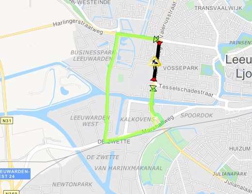 WijWerkenAan's tweet photo. Maandag 18 juli werken wij aan de Heliconweg. Verkeer kan dan via de Slauerhoffbrug omrijden. Het werk duurt 1 dag. We vervangen dan een deel van het asfalt. #Leeuwarden https://t.co/du1WChWH4n