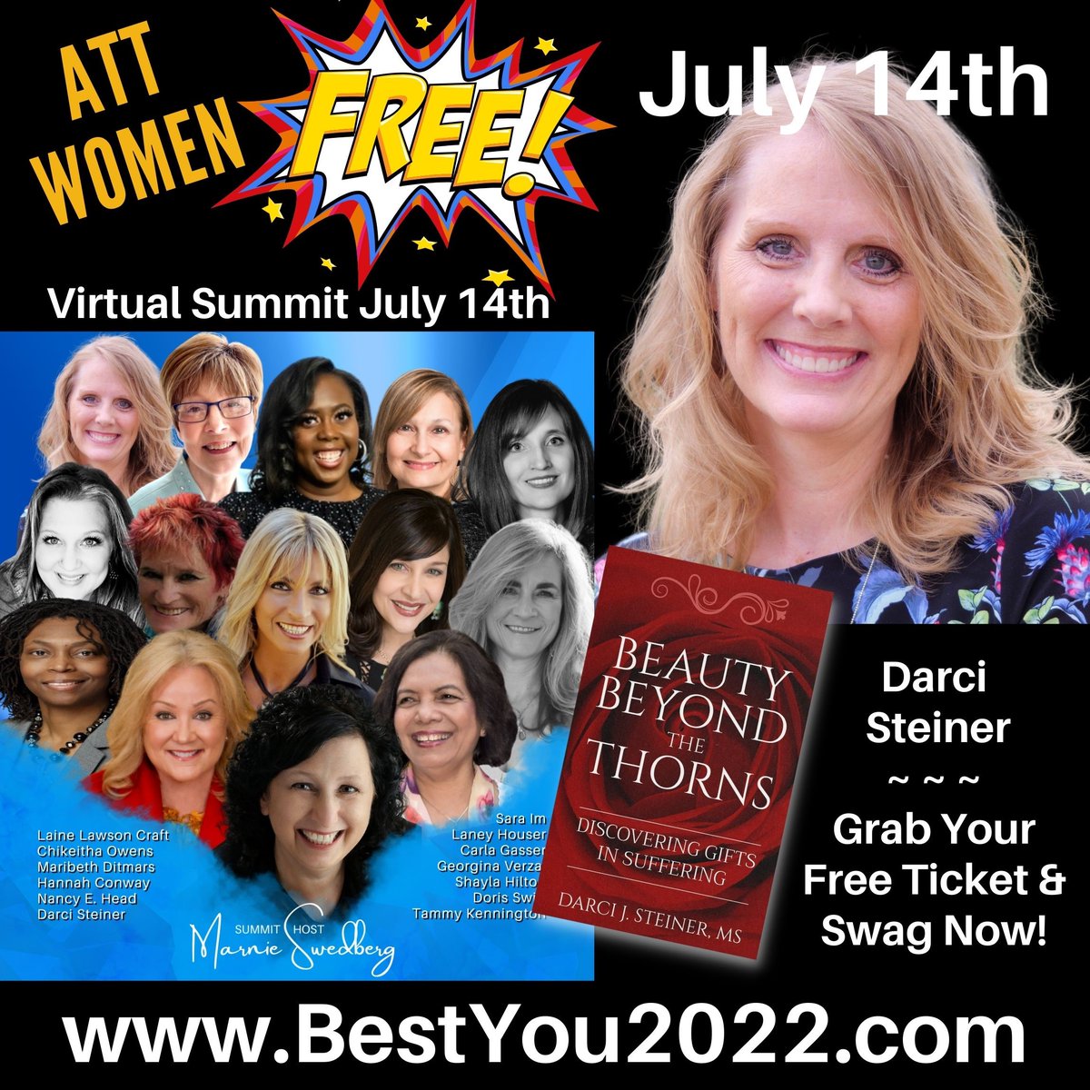 DarciJSteiner's tweet image. Today! Soon! Sign up at BestYou2022.com, or join me live on Twitter or Facebook at 2pm ET, Noon Mountain time during your lunch break! Perfect! Hope to see you there! #freeconference #freebook