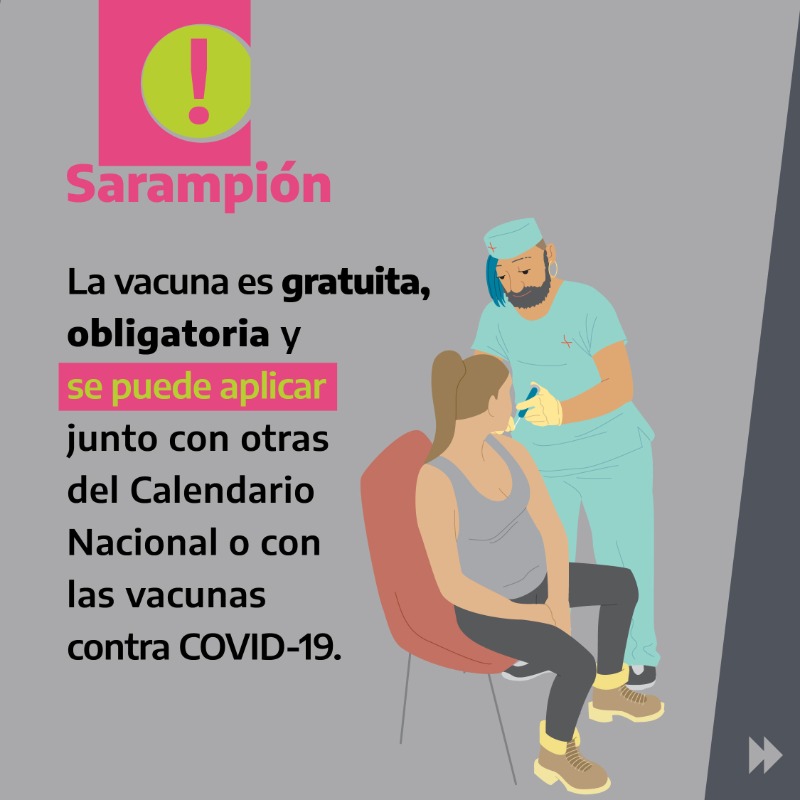 MinSalud_Ar's tweet photo. ¡Completá el esquema de vacunación! 💉

✔️Primera dosis de vacuna triple viral a los 12 meses y la segunda a los 5 años.

✔️Mayores de 5 años, adolescentes y adultos deben acreditar al menos dos dosis de vacuna doble o triple viral aplicadas después del año de vida.