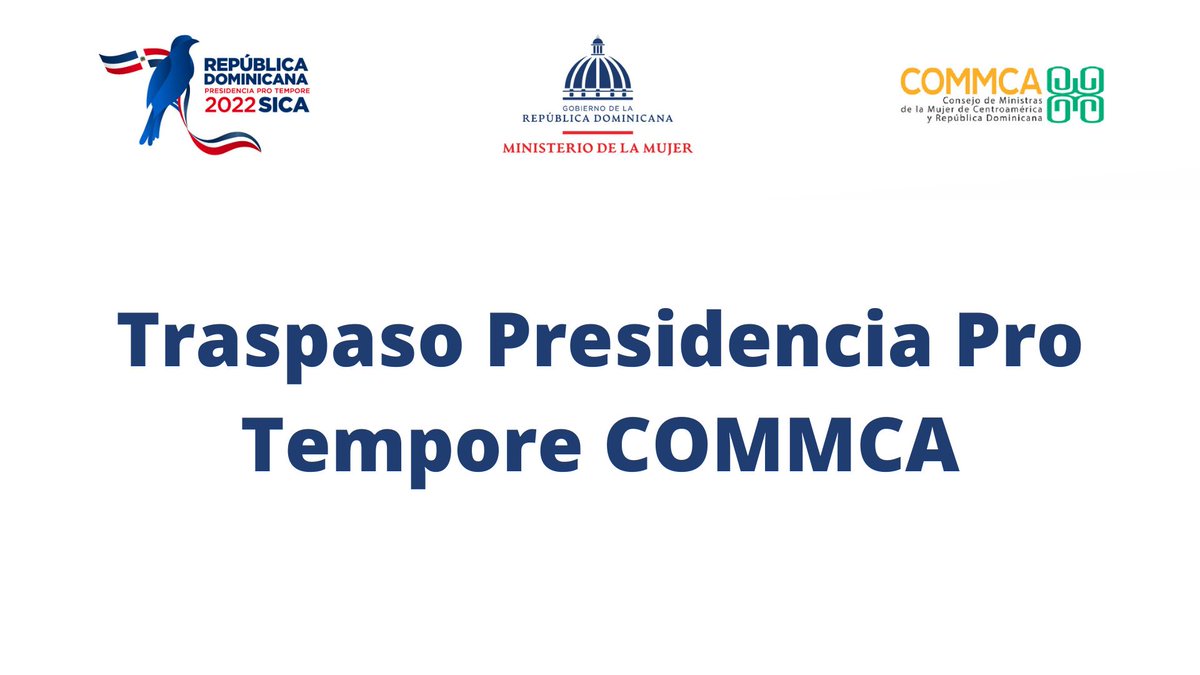 MMujerRD's tweet photo. #EnVivo Acto de traspaso de la Presidencia Pro Tempore del Consejo de Ministras de la Mujer de Centroamérica @STMCOMMCASICA 

📽️: https://t.co/QU8XyxMBA3 

#MMujerRD #STMCommcaSica #Sica #Commca #PptSica #EstamosCambiando @pptsica @inamupanama @MayrajimenezTFJ https://t.co/b7CL8ktAZL