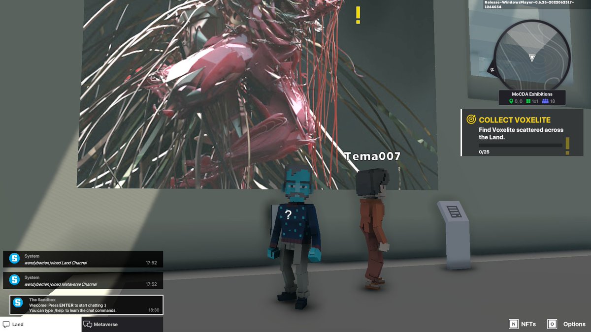 BerrienWendy's tweet photo. @TheSandboxGame @MOCDA_ I just participated in the #TheSandbox weekly contest for a chance to win 200 mSAND! Here is my favorite piece from the ‘Impossible Worlds’ exhibition, check out my screenshot below!
👇 https://t.co/vuSfoVVwTy