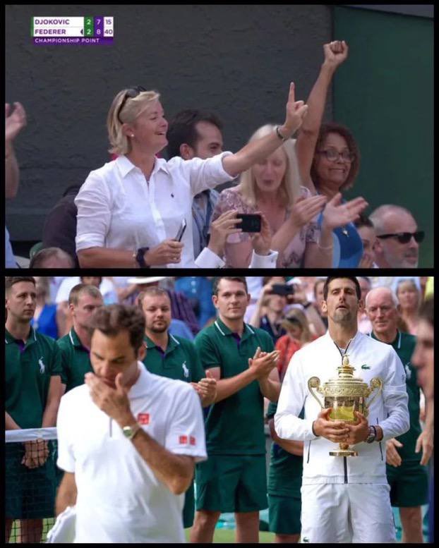 yerikilyassov's tweet photo. On this day, 3 years ago I was there, witnessed that legendary final and 40:15. You can’t imagine how I was nervous 😬, pe**ing already) History. Memory.
#djokovicfederer #Wimbeldon2019 @DjokerNole @rogerfederer #federer4015 https://t.co/EEnZJnrdkv