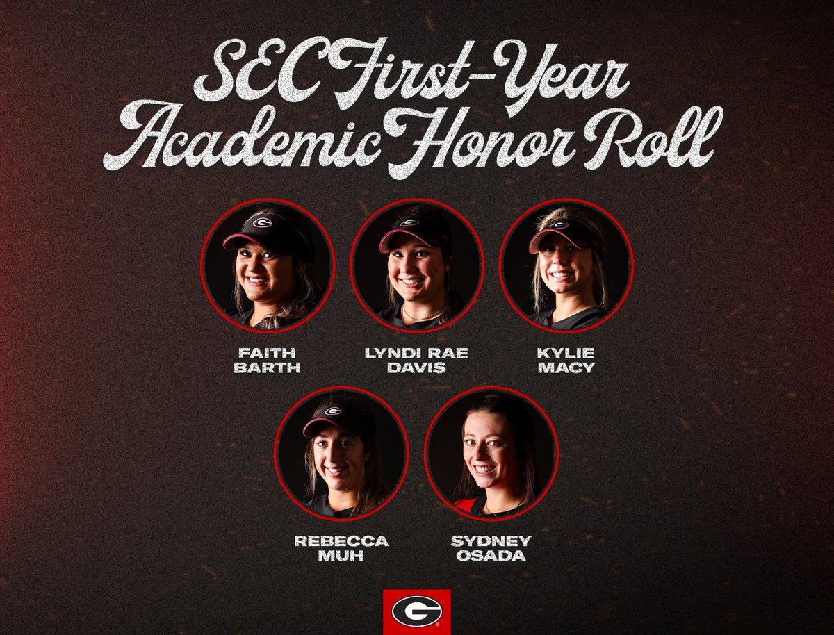 All 5️⃣ freshmen of #Team26 were recognized on the @SEC First-Year Academic Honor Roll for their hard work in the classroom in 2021-22‼️ #StudentFirst | #GoDawgs