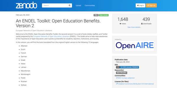 OEWeek's tweet photo. 📣 From #OEWeek #OER library – today's #spotlight is on ...
Open Education Benefits: an ENOEL Toolkit
created by @paola5373@SPARC_EU
link 👉🏼 https://t.co/lc8znIw1IL
#English #madeinApeldoorn #OpenToolkit #SavvyStudents #education #elearningtips https://t.co/2Q8hzbQZJk