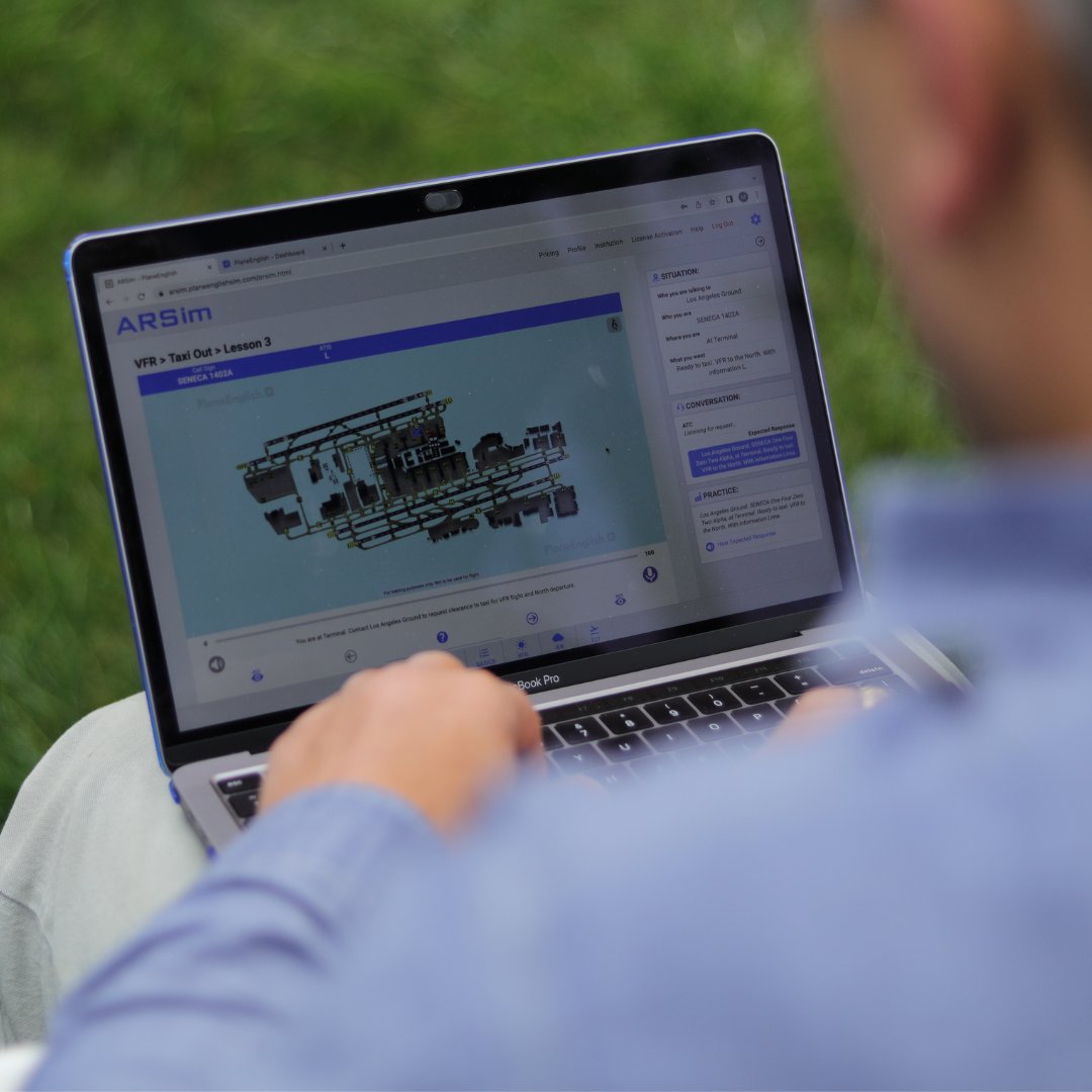 PlaneEnglishSIM's tweet image. Q: How does ARSim work? Is this just &quot;listening&quot; to ATC or do I get to speak to a simulated ATC? 

A: This is simulated ATC, and YOU are the pilot. 

Get started with a free trial of ARSim today arsim.ai

#learntofly #pilot #pilotflighttraining #planeenglish