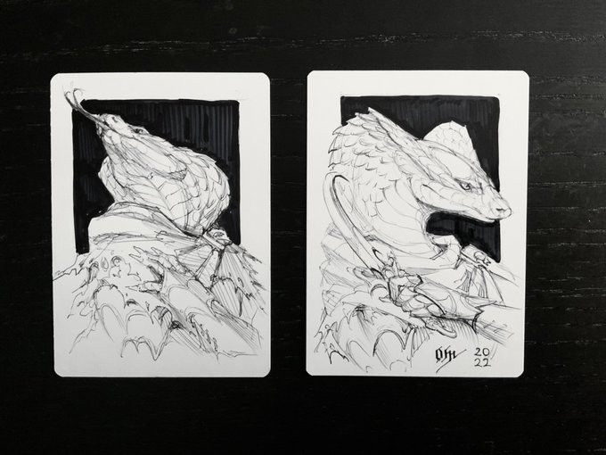 some serpent lads for AP ink sketches 