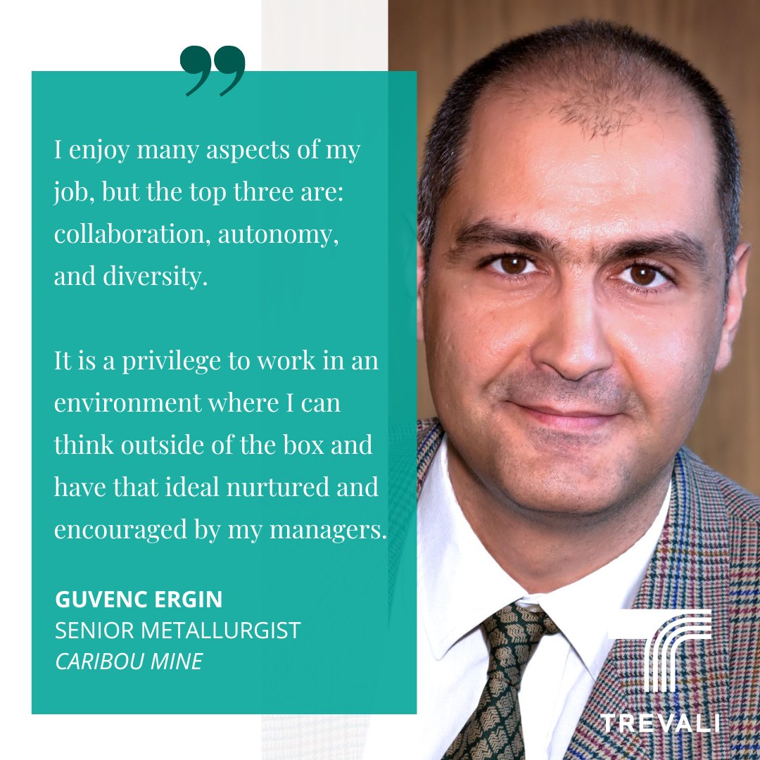 Meet the people that make Trevali. 

Read more about Guvenc's experience at Trevali here ow.ly/rvJp50JTn9w

#WeAreTrevali