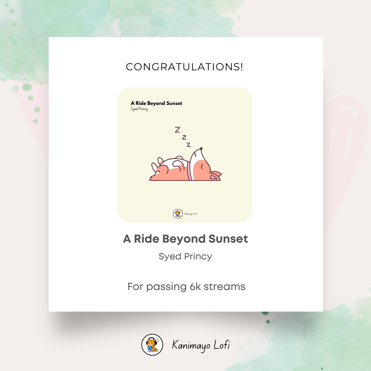 🍀Our artist ‘Syed Princy’ has reached 6k streams on Spotify on the single ‘A Ride Beyond Sunset’! 

🎶Listen on all streaming platforms! 

open.spotify.com/track/4yQmisbD…