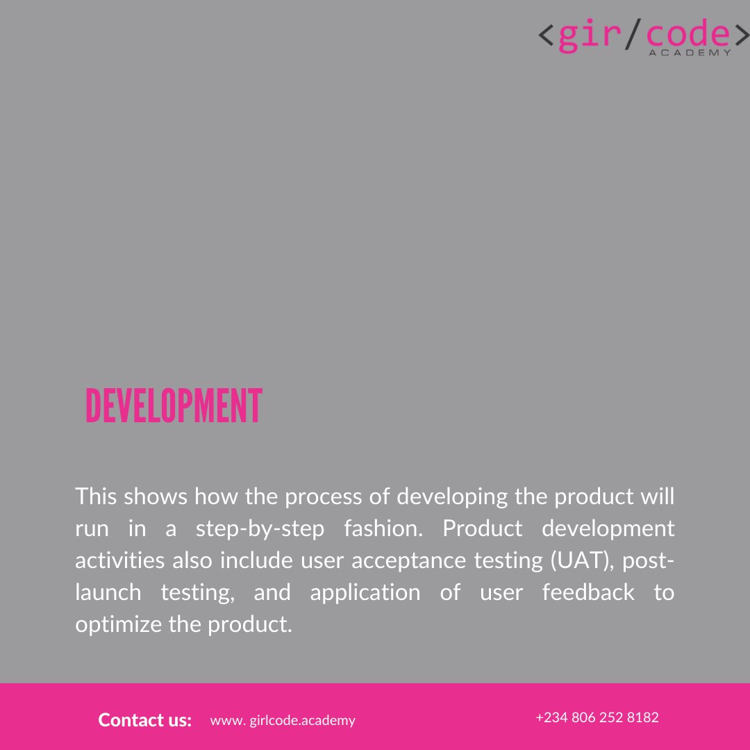 GirlCodeAcademy's tweet image. This Skill basically concerns delivering value to customers, which in turn helps the company get funds. It is about solving users&apos; problems and getting it right sets your career on the right track.

#girlpower #gircode #Girlcodeacademy 
#productdevelopment #productmangement