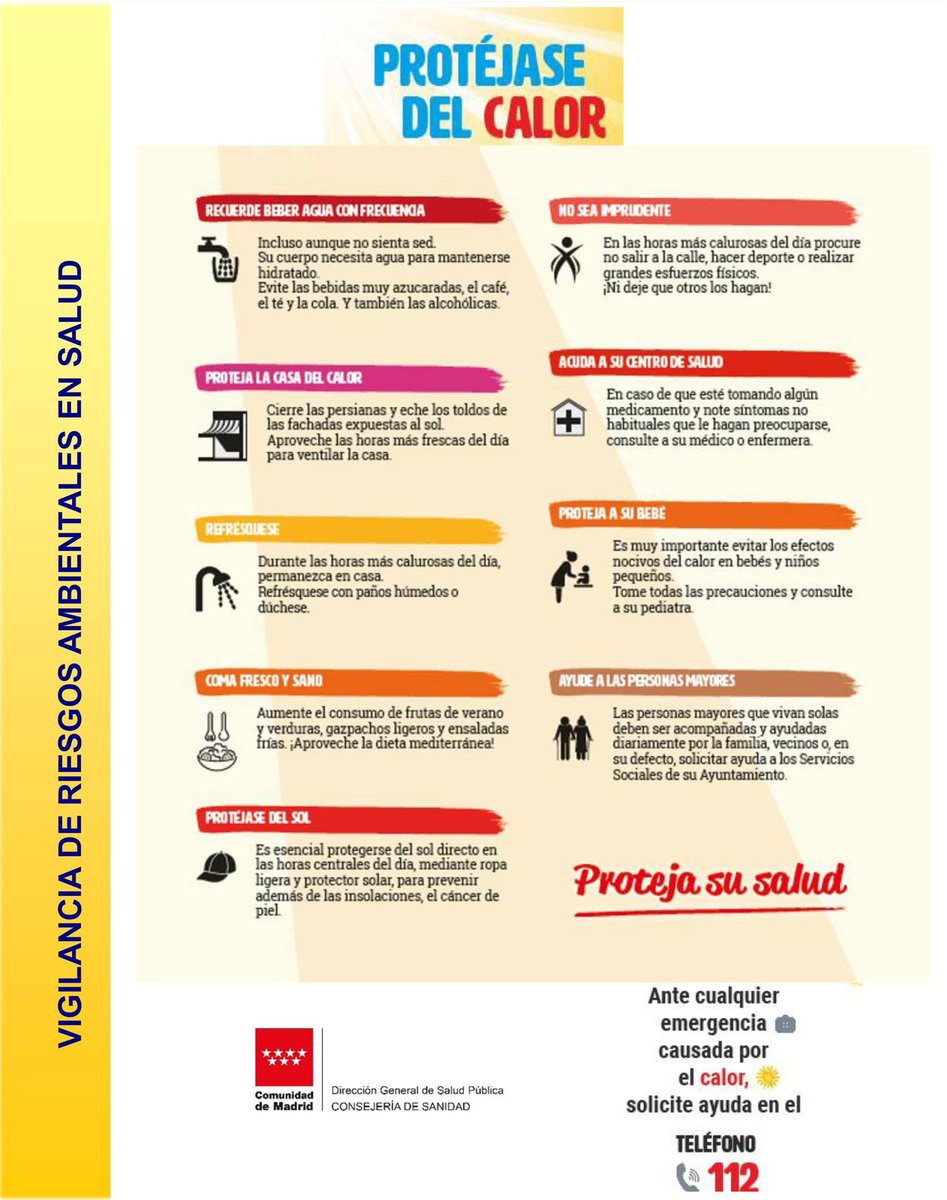 Las temperaturas superan en este momento los 41ºC. en nuestra ciudad.
 
➡️ Mantente hidratado/a.
➡️ Evita la exposición en las horas centrales del día.
➡️ Especial atención a niños y mayores.
En caso de emergencia llama al 📞112

Aquí algunos consejos 👇👇👇