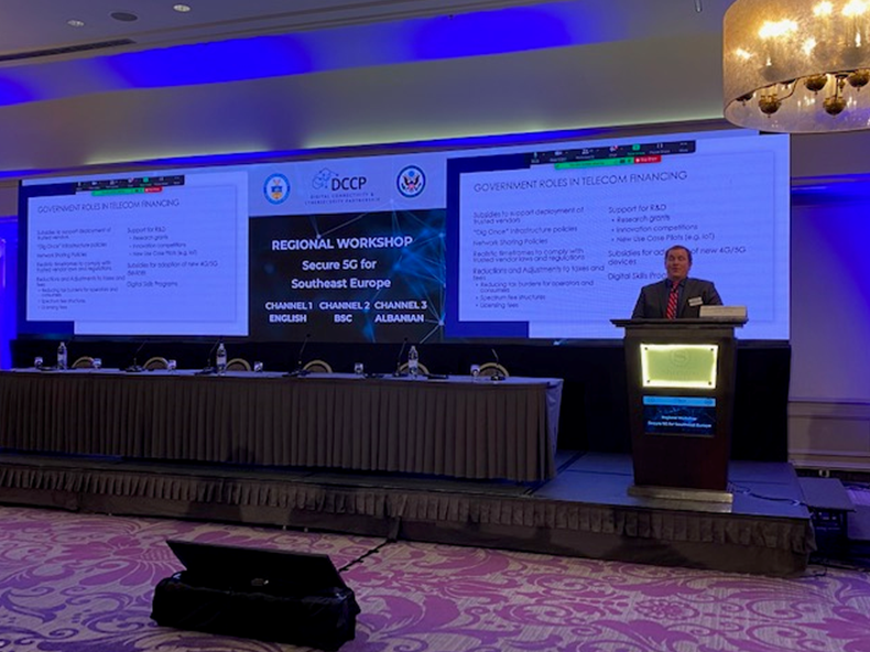CLDP_DOC's tweet photo. CLDP and @StateCDP are #Live in #Zagreb hearing from @NTIAgov who has presented frequently today on a variety of topics including #SupplierDiversity #Financing #PragueProposals #Telecom https://t.co/6aRNDVdIUt