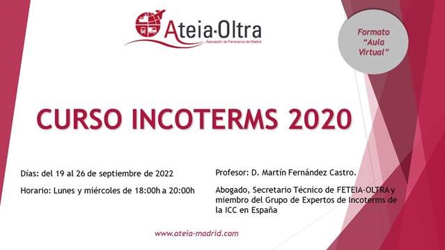 AteiaMadrid's tweet photo. #ATEIAFORMACION | Abierto el plazo de inscripción al CURSO DE INCOTERMS 2020 en formato AULA VIRTUAL.
Para más información escribe a formacion@ateia-madrid.com
#formacion #INCOTERMS #ateia https://t.co/rRoVhfZBZE