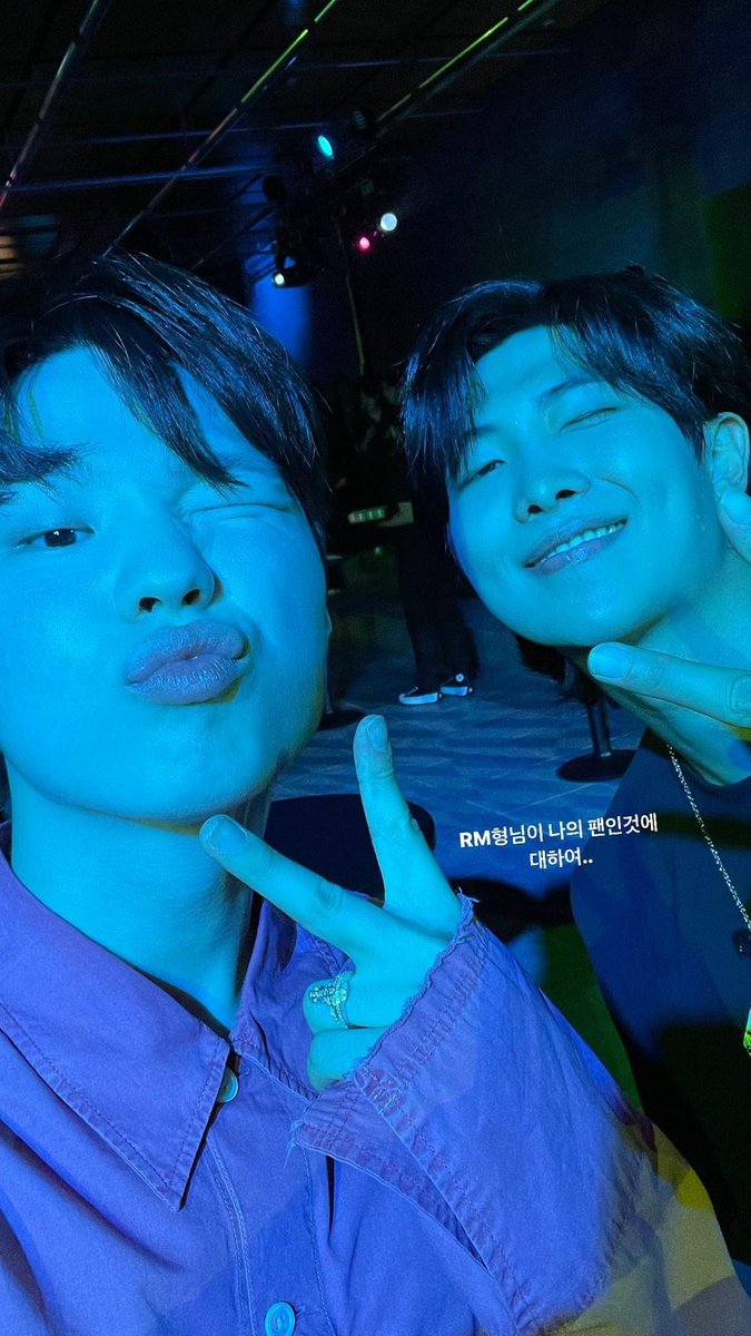 btsinthemoment's tweet photo. [brother_bin] instagram story 

👤 about RM hyungnim being my fan.. https://t.co/O4G9E0bttw