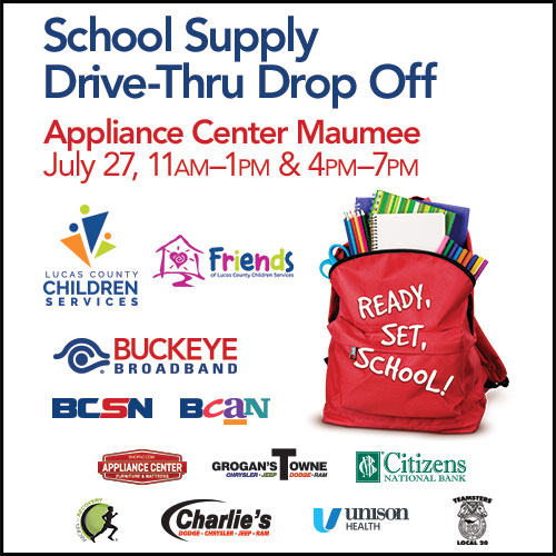 Help us fill 750 backpacks with school supplies! 🎒 On July 27th from 11:00am - 1:00pm & 4:00 - 7:00pm, come to Appliance Center Maumee to help out children in need! 📚 Learn more on what can be donated ⏩ buckeyebroadband.com/school