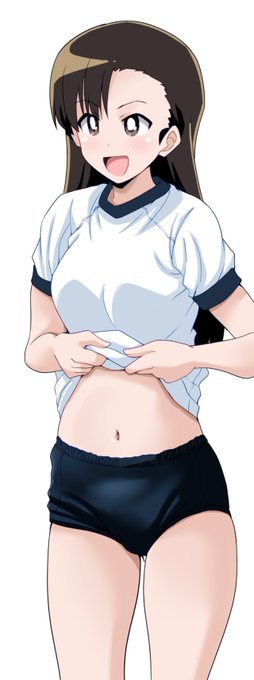 西絹代 ブルマへそチラ 