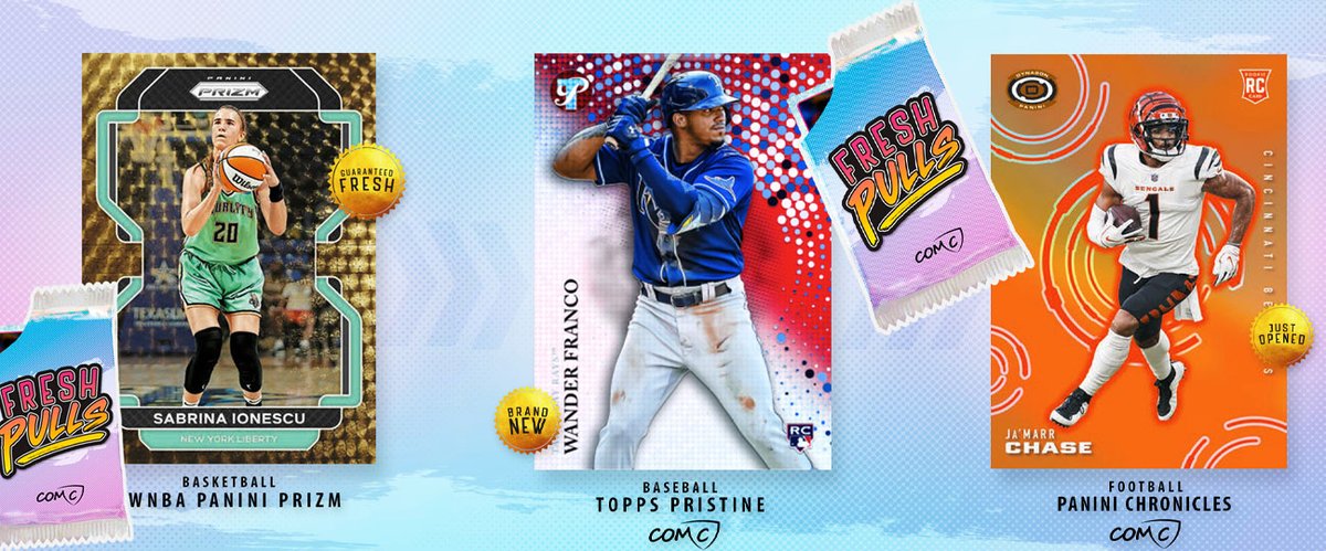 CheckOutMyCards's tweet photo. Check out some of the sets immediately eligible for COMC Fresh Pulls. Cards received within 90 days of their hobby release automatically get 50% off in your submission! π₯
For full details check out the COMC Fresh Pulls Blog: https://t.co/NGG3CXaBZb
#comc #freshpulls #panini https://t.co/Fn6ZDH4WIo