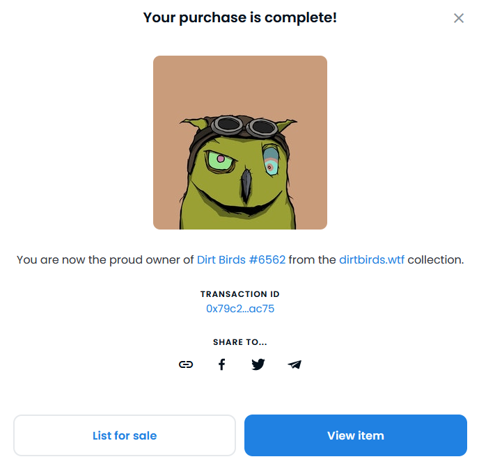 Lennartbtc's tweet photo. We've just acquired another @Dirt_Birds_NFT to our vault!

We had a poll running and the birds were louder!
https://t.co/HcpS8glRCt

#nfts #nftcommunity #hoothoot #ohsodirty #godsclash https://t.co/lw1Hrq944M