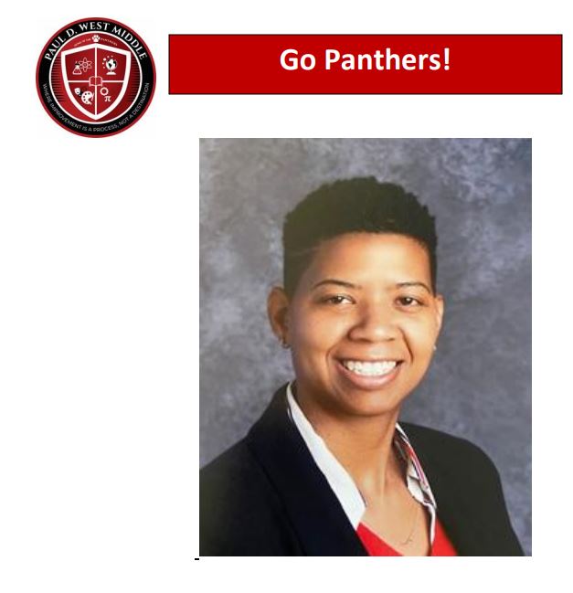 It gives me great honor and pleasure to introduce PDWMS new assistant principal for curriculum and instruction Ms. Tracee Ragland. @LennetteJones @AAMrFlowers @prin_pauldwest @DrTamaraCandis @GADOESDE #ThePantherWay #improvementisaprocessnotadestination 👏👏👏👏🥇🅰️❌🅱️=🆎