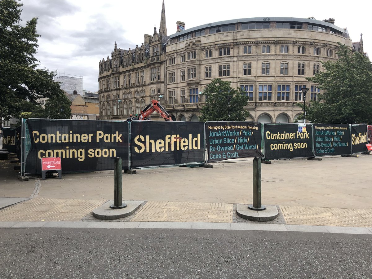 aadarchitects's tweet photo. "Container Park coming soon" to #Sheffield #Fargate
#JamArtWorks #Yoki #UrbanSlice #Hide #ReOwned #GetWurst #CakeandCraft
@SheffCouncil @SteelYardKelham https://t.co/2Gh3YU98K8