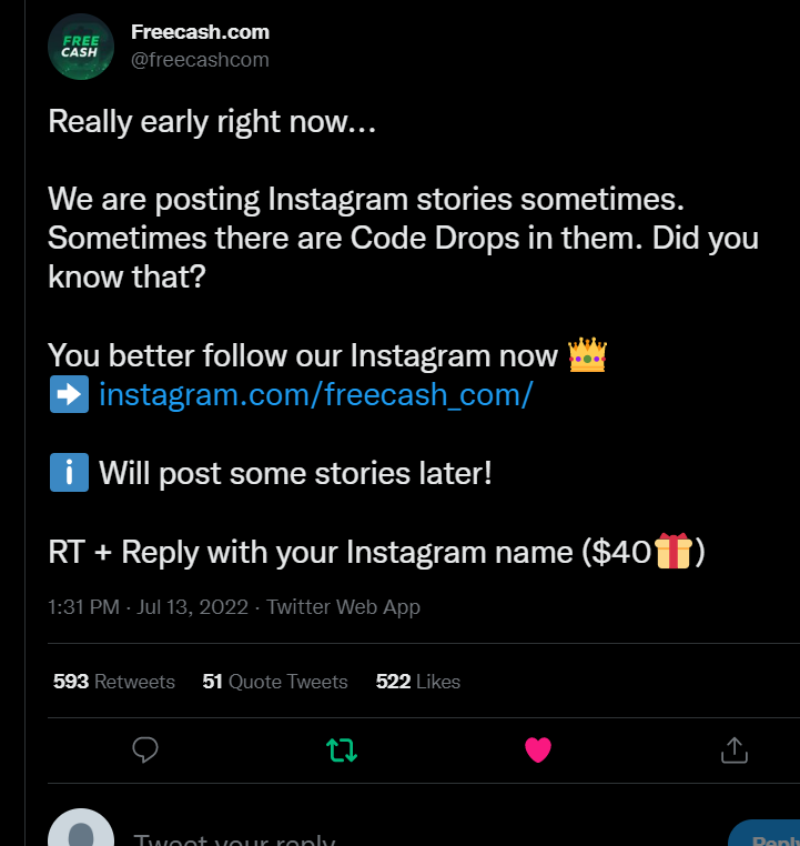 ABavatar1's tweet photo. @freecashcom Insta user: abavatar1602 https://t.co/XF6u9xLFEj