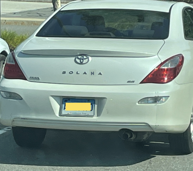 Guys i just saw this and I'm shaking

Solana came out with their own car too! Not just a phone! Ethereum car will never exist. Uses too much gas