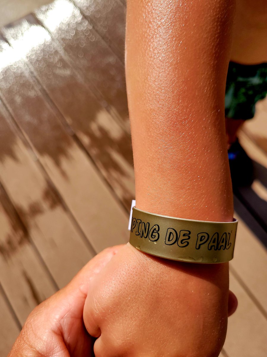 gina_huijbregts's tweet photo. Alleen heel belangrijke gasten krijgen een gouden bandje bij Camping De Paal.
#jongegasten #wateenplezier #campingdepaal @CampingDePaal #topcamping https://t.co/aL3ZbK8Rw8