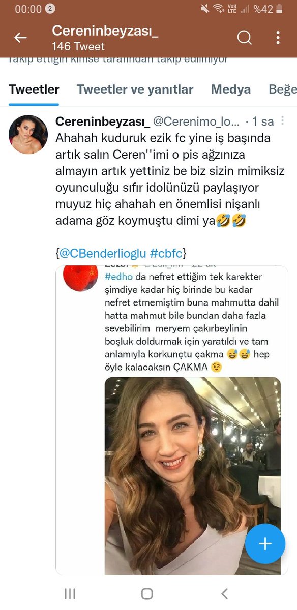 Bana kudurduk diyene bakın da siz paytiginiz için ben paylaştım asıl siz opis ağzınıza almayın Svcani  bence 20yıl oyuncu olupta bu kadar kötü oynayan bir ceren hanımdır nokta siz gidinde salı ve perşembe günleriniz için ağlayın malum dizisiz ķadiniz onun olduğu hiç bir dizi tutm