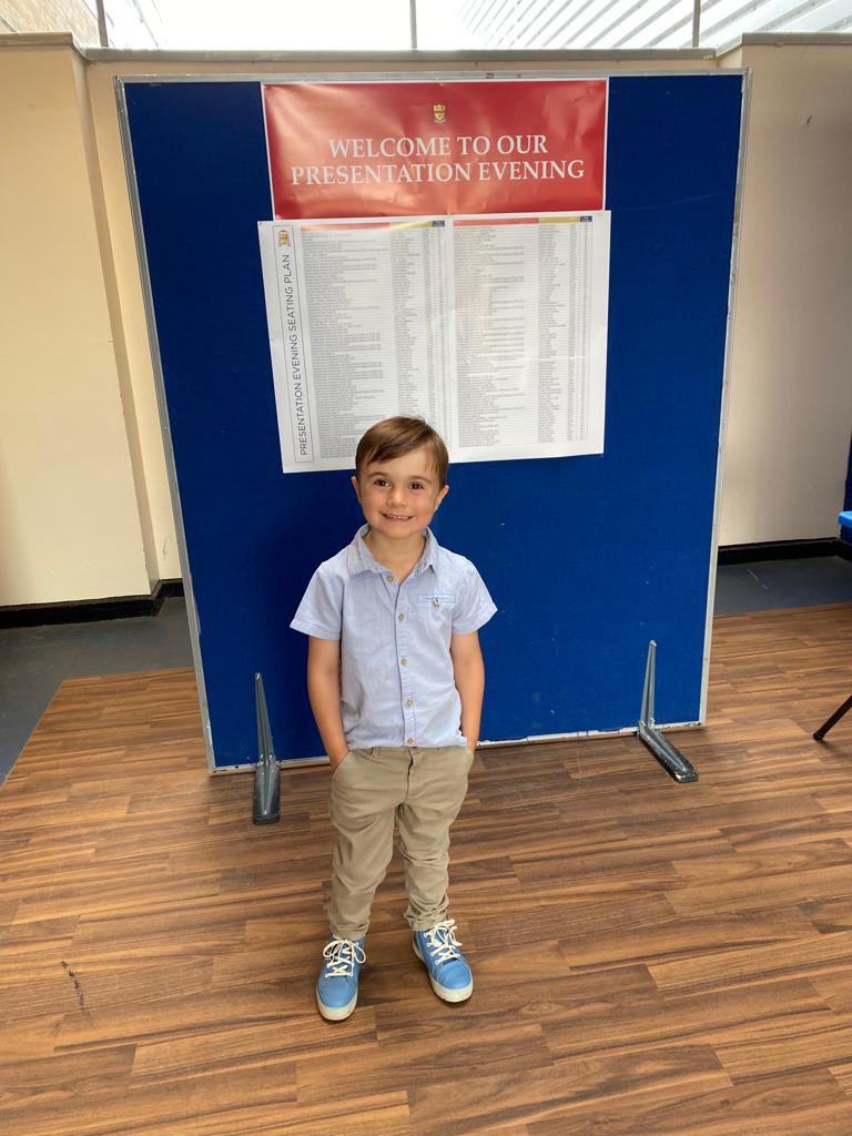 Took Leonardo tonight to @thejhnschool presentation evening where his dad <a href="/LeeSimmonsArt/">Lee Simmons Art</a> was guest of honour. Amazing to see all of the students achievements, well done 👏🏼 <a href="/OurLady_Hitchin/">OurLady_Hitchin</a>