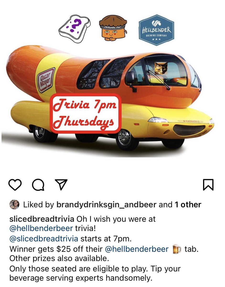Trivia hosted by <a href="/SlicedBreadDC/">Sliced Bread Trivia</a> tonight at 7pm! Food by <a href="/JBHumble_Pies/">J.B.Humble Pies</a> 🍻